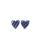 Porzellan-Ohrstecker - Navy blue heart