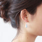 Porzellan-Ohrhänger - Ohrhaken aus 14kgf - Water drop